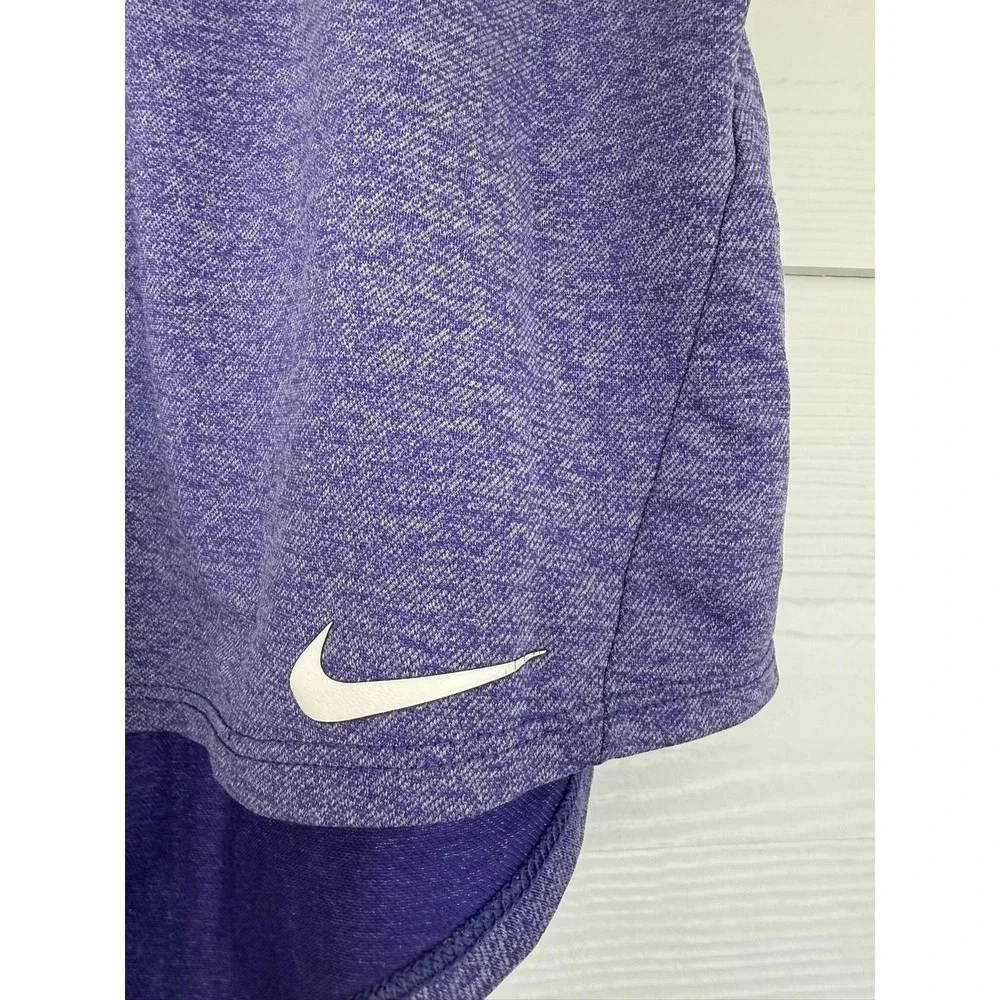 #A- 036- Nike Womens Purple Heathered Dri-FIT Training Shorts 918301-540 XL